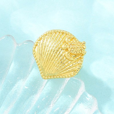 Ocean Brass Cuff Open Rings KK-CBA5A76-04G-03-1