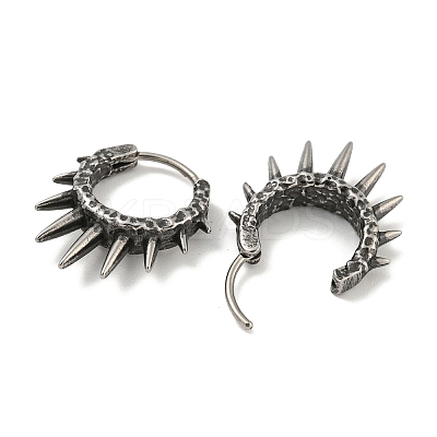 316 Surgical Stainless Steel Hoop Earrings EJEW-D096-08J-AS-1
