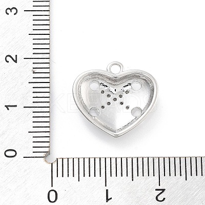 Brass Micro Pave Clear Cubic Zirconia Pendants ZIRC-I067-01B-1