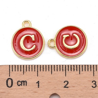 Golden Plated Alloy Enamel Charms ENAM-S118-03C-1