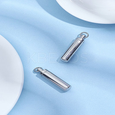 2Pcs 304 Stainless Steel Openable Pendants STAS-LP0002-73-1