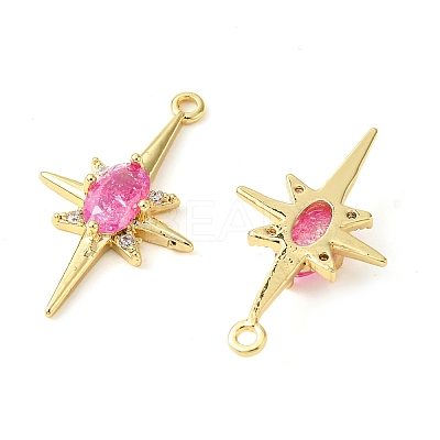 Brass Micro Pave Cubic Zirconia Pendants KK-M277-08G-07-1