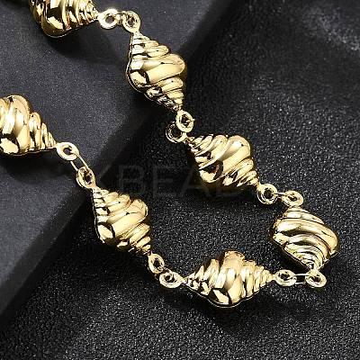 304 Stainless Steel Link Bracelets for Women BJEW-P354-04C-G-1