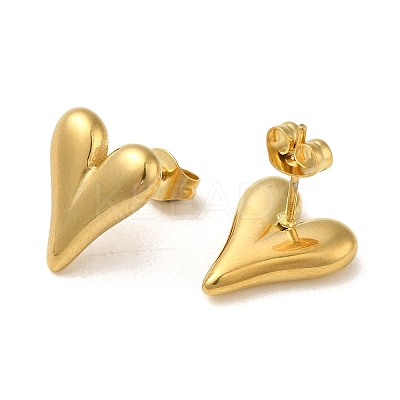 PVD Vacuum Plating 304 Stainless Steel Stud Earring EJEW-C099-04G-1