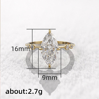Brass Pave Cubic Zirconia Finger Rings FS-WG1A7FF-06-1