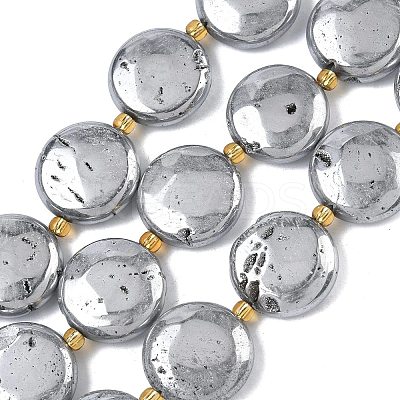 Electroplated Natural Druzy Geode Crystal Beads Strands G-G459-04K-1