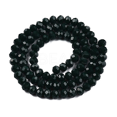 Opaque Solid Color Imitation Jade Glass Beads Strands EGLA-A044-P4mm-D12-1