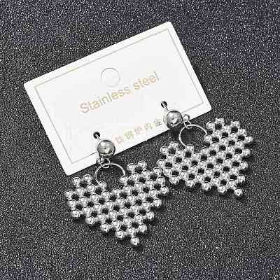 304 Stainless Steel Stud Earrings for Women EJEW-A119-21P-1