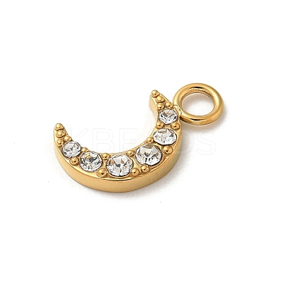 Ion Plating(IP) 304 Stainless Steel with Rhinestone Charms STAS-G351-16G-02-1