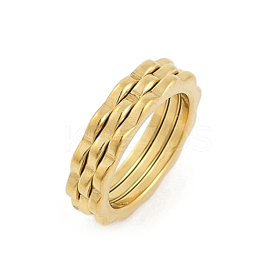 Ion Plating(IP) 304 Stainless Steel Finger Ring for Women RJEW-A052-01A-G-1