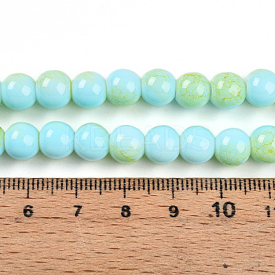 Baking Paint Glass Beads Strands DGLA-N003-8mm-C04-1