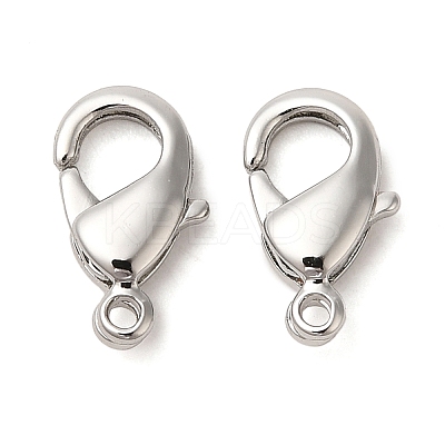 Rack Plating Brass Lobster Claw Clasps KK-F090-27P-01-1