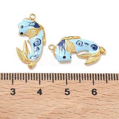 304 Stainless Steel Enamel Pendants STAS-K295-58B-G-1