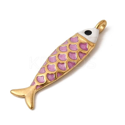 304 Stainless Steel Enamel Pendants STAS-B128-53G-1