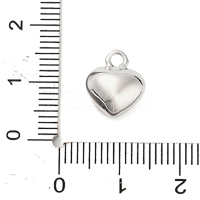 Three-Dimensional Heart Brass Pendants KK-V006-03P-02-1