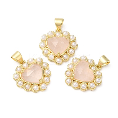Natural Rose Quartz Pendants G-E599-05G-A08-1