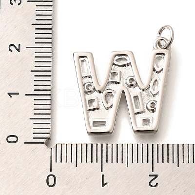 Brass Micro Pave Clear Cubic Zirconia Pendants KK-G521-01P-W-1