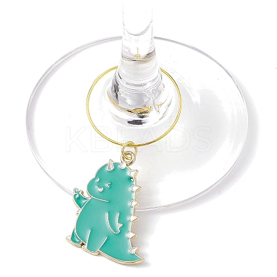 Alloy Enamel Wine Glass Charms AJEW-JO00239-1