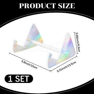 1-Tier Acrylic Keyboard Display Stands with Platinum Plated Iron Supports ODIS-WH20015-06A-03-1