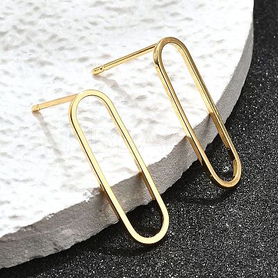 Brass Stud Earrings X-KK-T038-484B-1