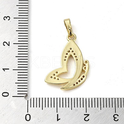 Brass Micro Pave Cubic Zirconia Pendants KK-U005-03A-G-1