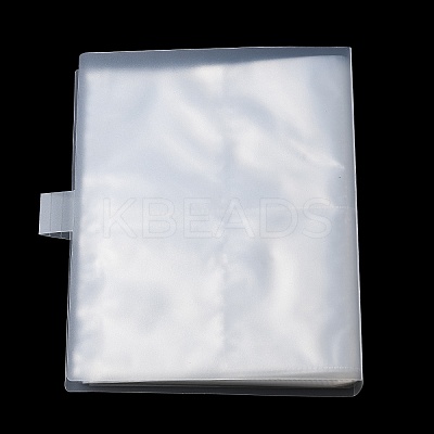 160 Pockets Transparent Jewelry Storage Book without Resealable Bags PW-WG24357-02-1