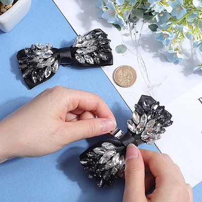 Bowknot Non-woven Fabrics Shoe Decoration FIND-WH0139-290C-1