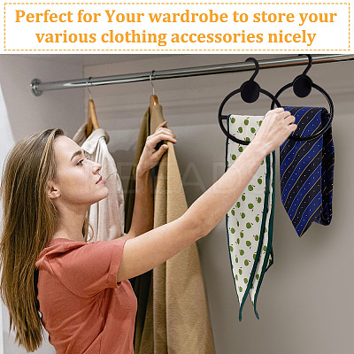 Plastic Scarf Display Hangers AJEW-WH0528-63A-1