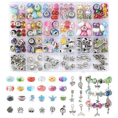 DIY Brass European Style Bracelet Making Kits DIY-FS0010-09-1