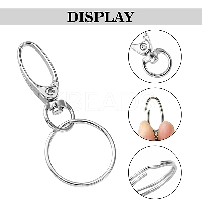 10Pcs Iron Swivel Snap Hooks Clasps IFIN-YW0003-39-1