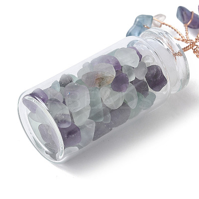 Natural Fluorite Chips Tree Decorations LS-DJEW-P021-E03-1