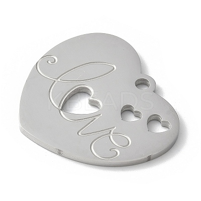 304 Stainless Steel Filigree Pendants STAS-E501-07P-1