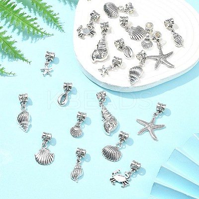 Marine Organism Theme Tibetan Style Alloy Pendant PALLOY-FS00004-1