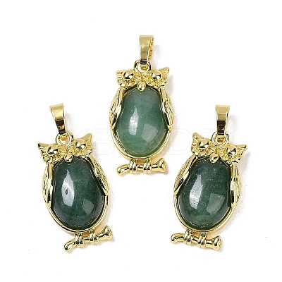 Natural Green Aventurine Pendant KK-F887-02G-04-1