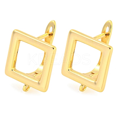 Brass Hoop Earring Findings with Latch Back Closure KK-M286-22G-1