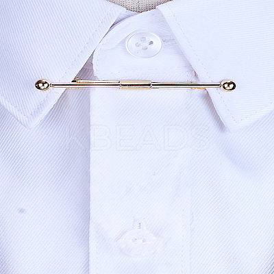 2Pcs 2 Colors Brass Tie Clips for Men AJEW-LP0010-93-1