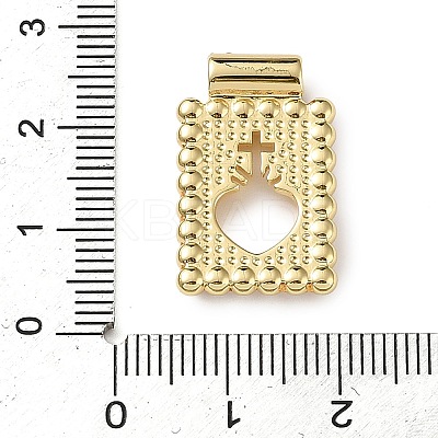 Brass & Plastic Pearl Pendants KK-L269-01G-01-1