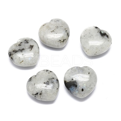 Natural Labradorite Heart Love Palm Worry Stone G-H268-F02-C-1