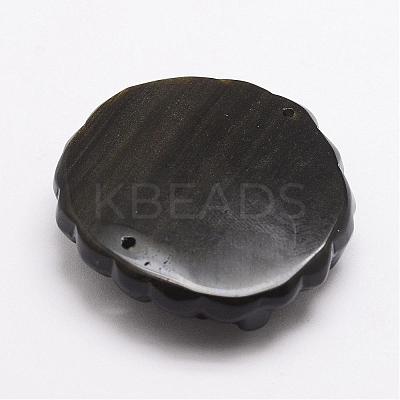 Feng Shui Natural Golden Sheen Obsidian Carven Pendants G-A169-036-1
