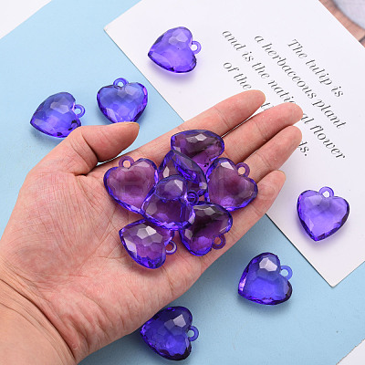 Transparent Acrylic Pendants TACR-T024-03B-936-1