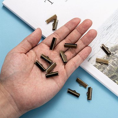 Iron Ribbon Crimp Ends X-IFIN-S008-AB-NF-1