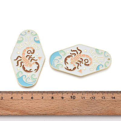 Rack Plating Alloy and Enamel Big Pendants X1-ENAM-T021-29H-1