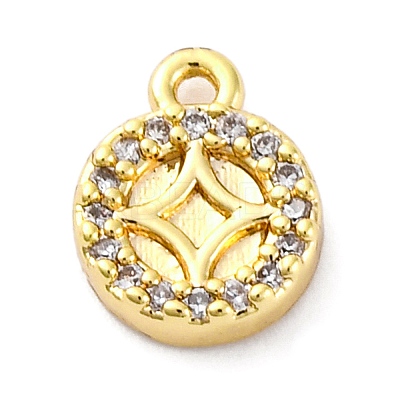 Brass Micro Pave Cubic Zirconia Pendants KK-A240-13G-1