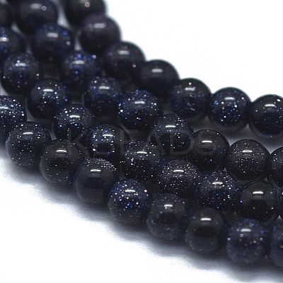 Synthetic Blue Goldstone Beads Strands G-D0013-82-1