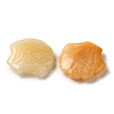 Natural Topaz Jade Carved Healing Shell Figurines G-K353-03I-1