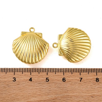 Rack Plating Brass Locket Pendants KK-K277-07G-1