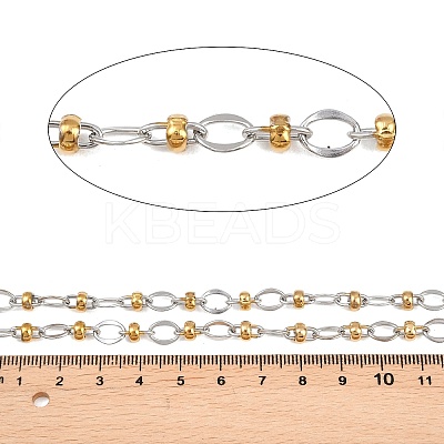 Two Tone 304 Stainless Steel Oval Link Chains CHS-P028-09A-1