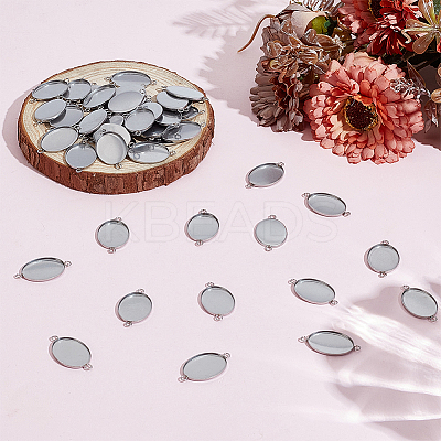 50Pcs 304 Stainless Steel Cabochon Connector Settings STAS-HY0001-87-1
