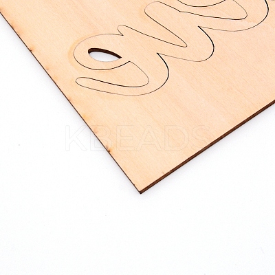 Wood Cutouts Ornaments WOOD-WH0107-20-1