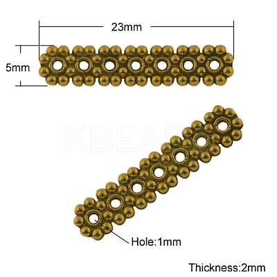 Tibetan Style Beads Spacers LS-TIBEB-S034-AG-FF-1